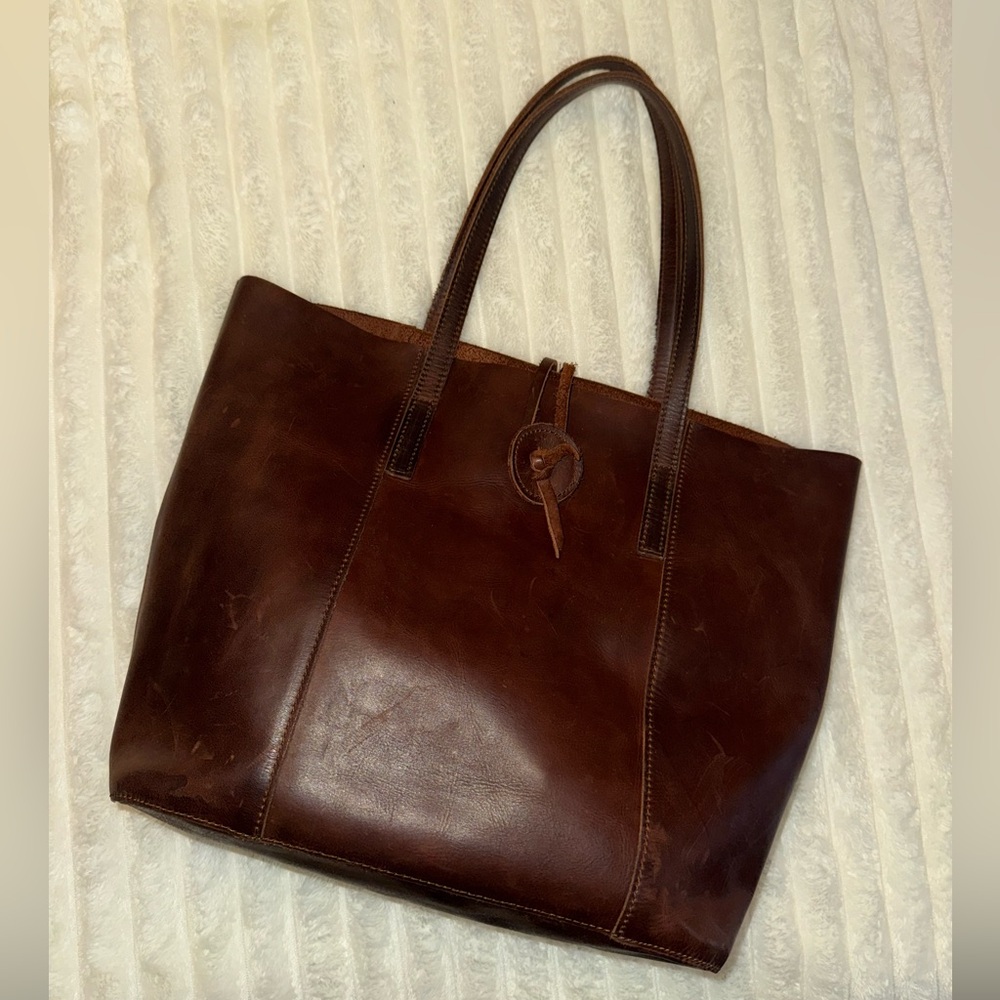 Brown Leather Tote Bag